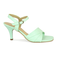 Pleated Vamp Ankle Strap Sandal