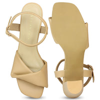 Intertwined Vamp Ankle Strap Sandal