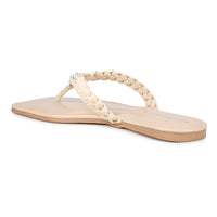 Braided Jewelled Flat Thong Sandal