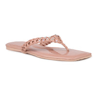 Braided Jewelled Flat Thong Sandal
