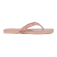 Braided Jewelled Flat Thong Sandal