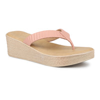 Ruched Thong Platform Sandal