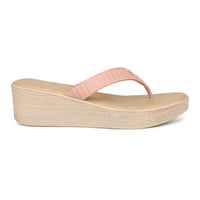 Ruched Thong Platform Sandal