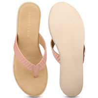 Ruched Thong Platform Sandal