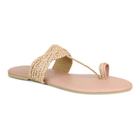 Braided Thong Peach Sandal | Design Crew
