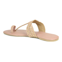 Braided Thong Peach Sandal | Design Crew