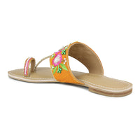 Embroidered Thong Sandal
