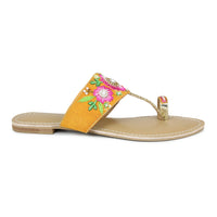 Embroidered Thong Sandal