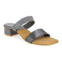 Textured Print Slide Sandal