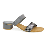 Textured Print Slide Sandal