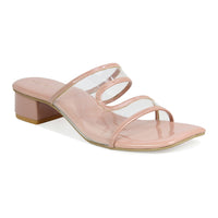 Translucent Vamp Strap Slide Sandal