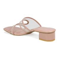 Translucent Vamp Strap Slide Sandal