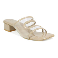 Translucent Vamp Strap Slide Sandal