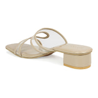 Translucent Vamp Strap Slide Sandal
