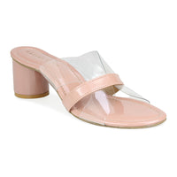 Translucent Vamp Strap Slide Sandal