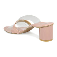 Translucent Vamp Strap Slide Sandal