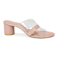 Translucent Vamp Strap Slide Sandal