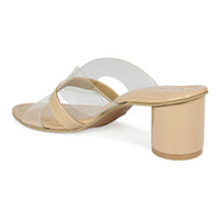 Translucent Vamp Strap Slide Sandal