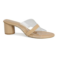 Translucent Vamp Strap Slide Sandal