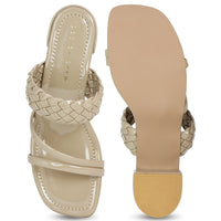 Braided Block Heel Slide Sandal | Design Crew