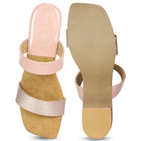 Textured Print Slide Sandal