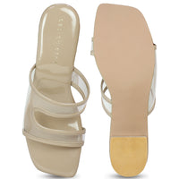 Translucent Vamp Strap Slide Sandal