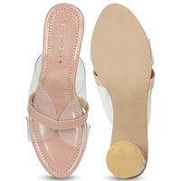 Translucent Vamp Strap Slide Sandal