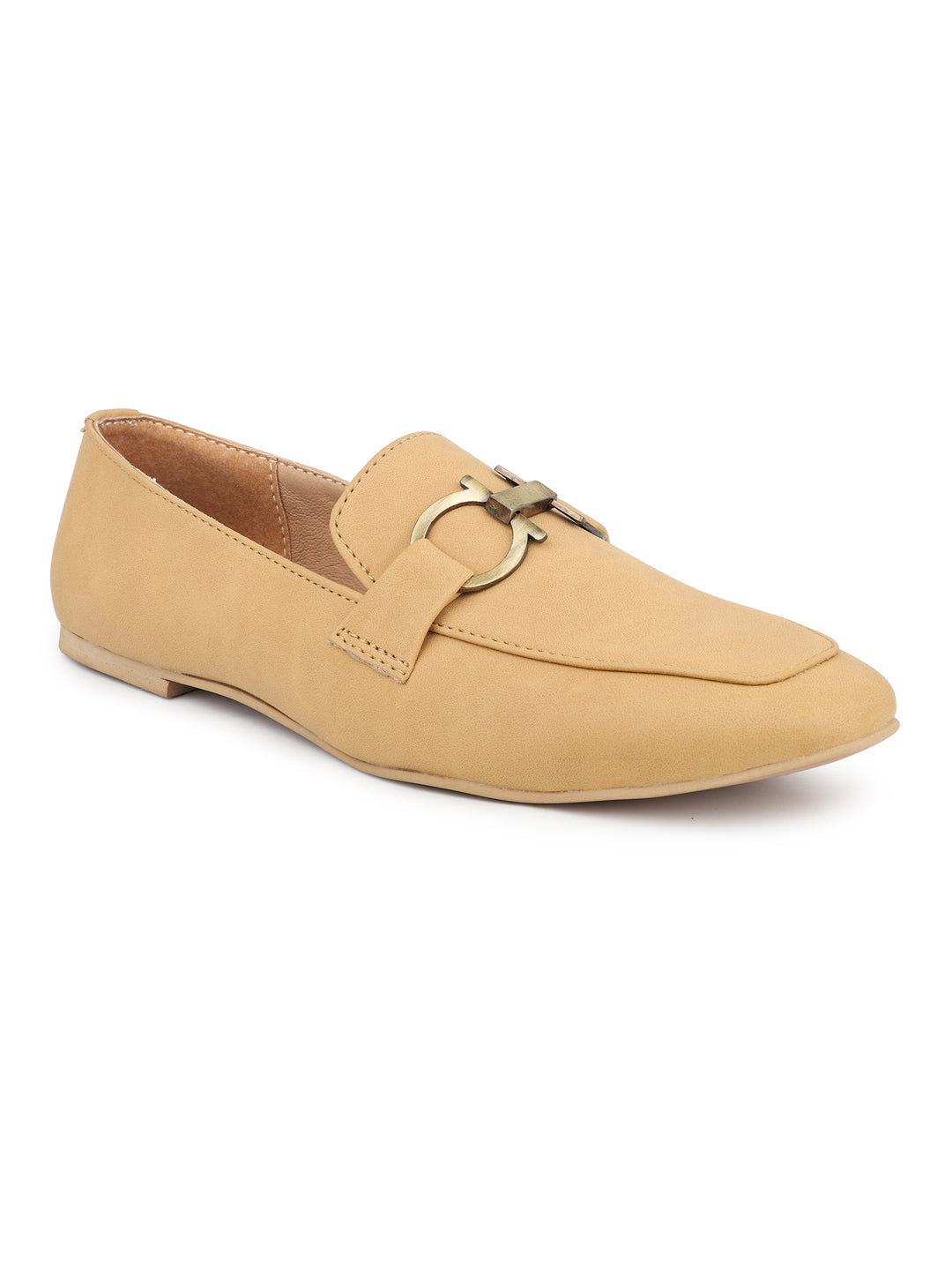 Classic Penny Loafers With Chunky Saddle Back