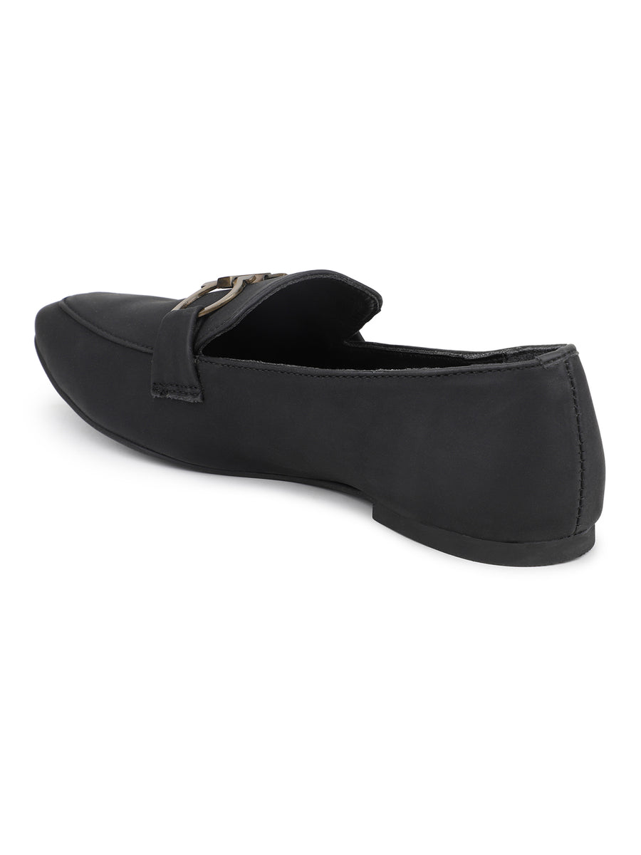 Classic Penny Loafers With Chunky Saddle Back