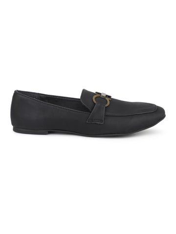 Classic Penny Loafers With Chunky Saddle Back