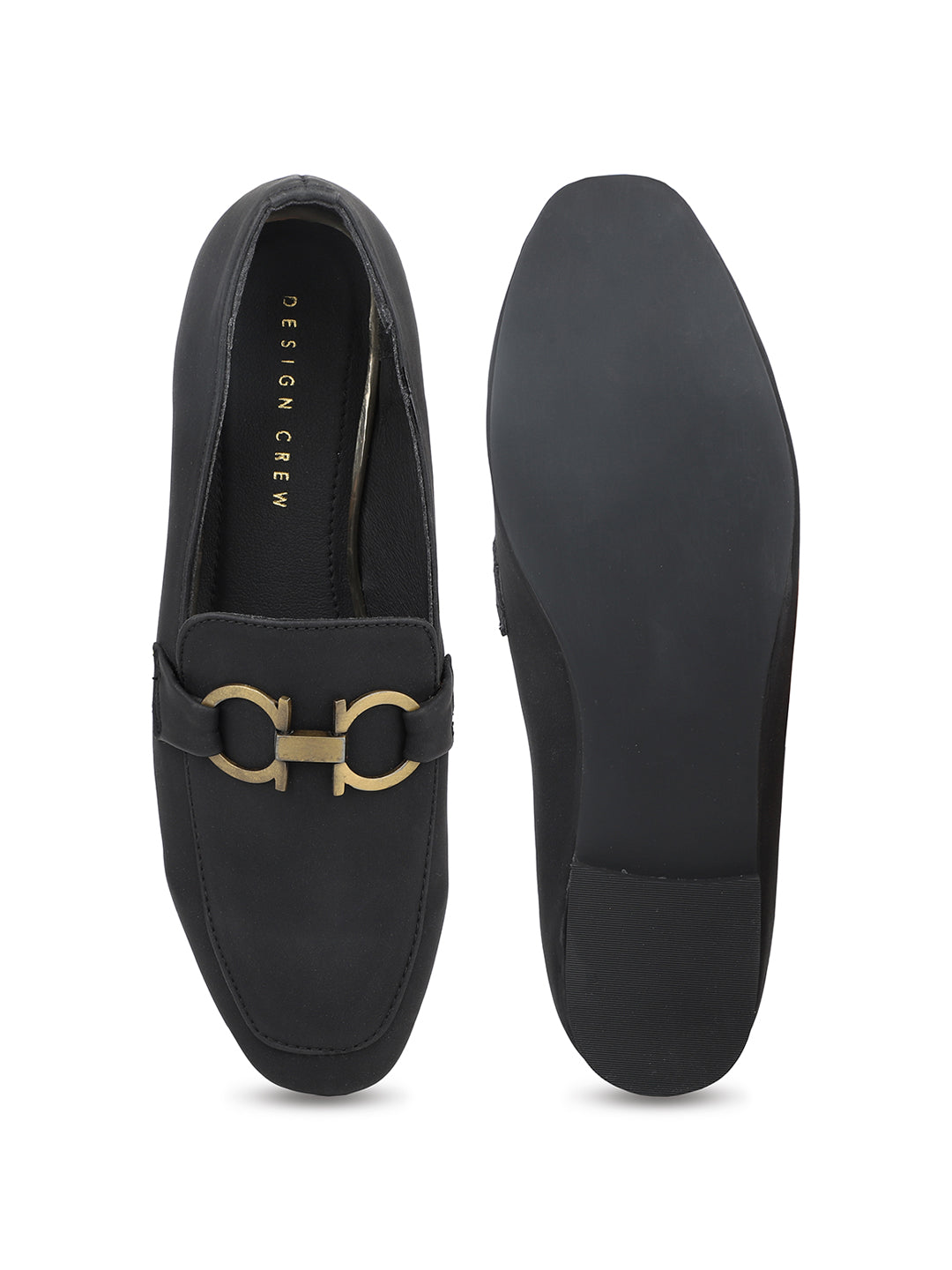 Classic Penny Loafers With Chunky Saddle Back