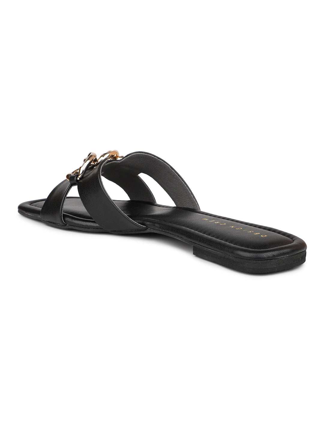 Classic H Syle Slide Sandal With Chain Detail