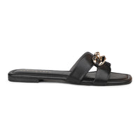 Classic H Syle Slide Sandal With Chain Detail