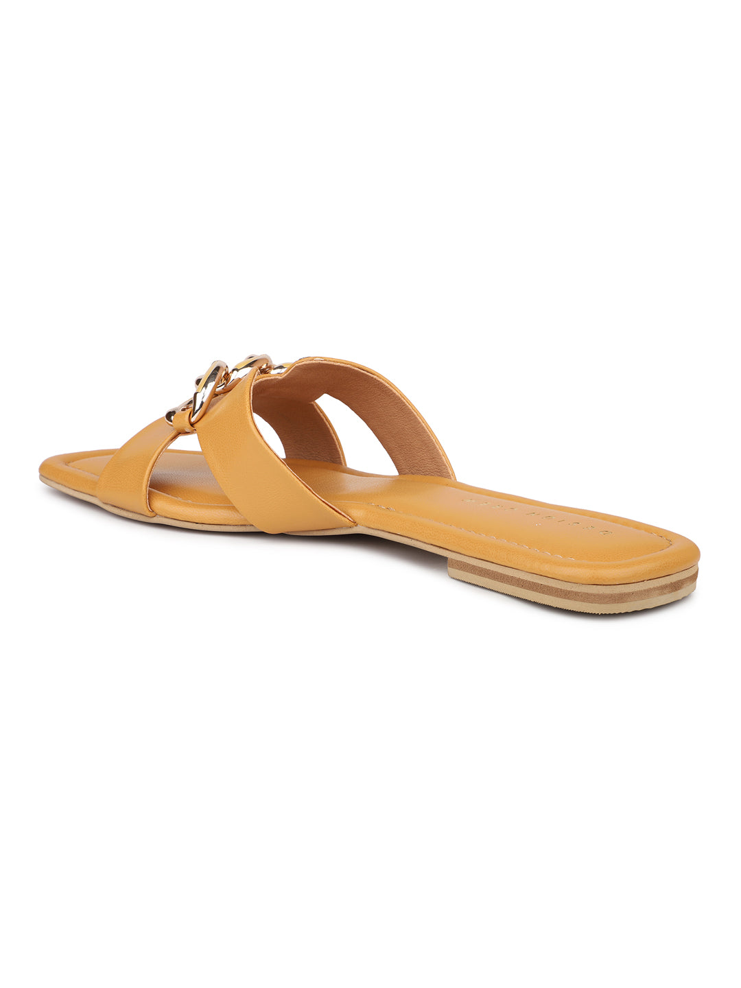 Classic H Syle Slide Sandal With Chain Detail