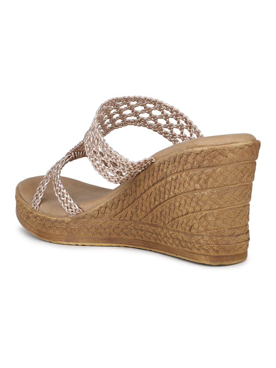 Metallic Braided Platform Slide