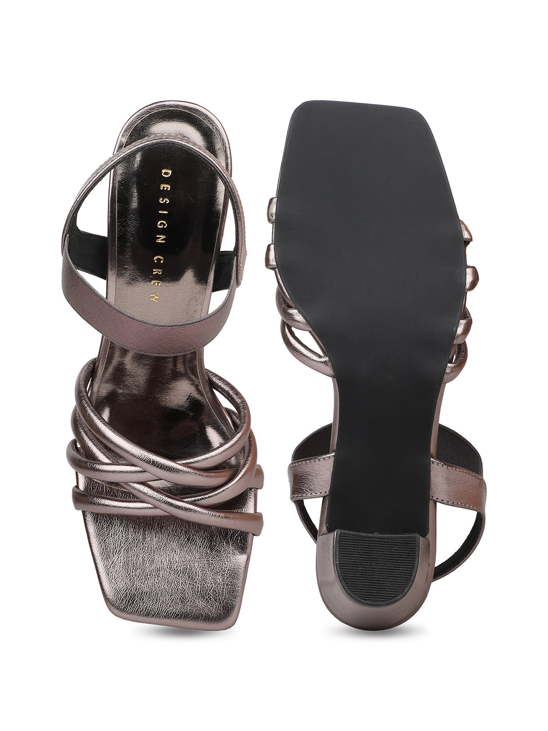 Crisscross Sandal With Elastic Back Strap