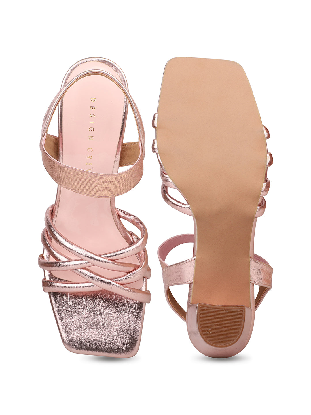 Crisscross Sandal With Elastic Back Strap