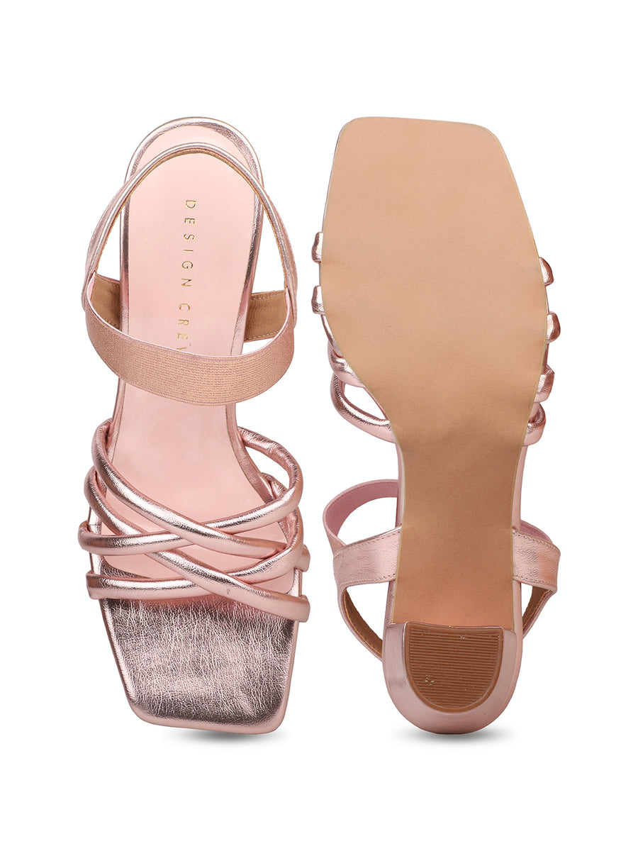 Crisscross Sandal With Elastic Back Strap