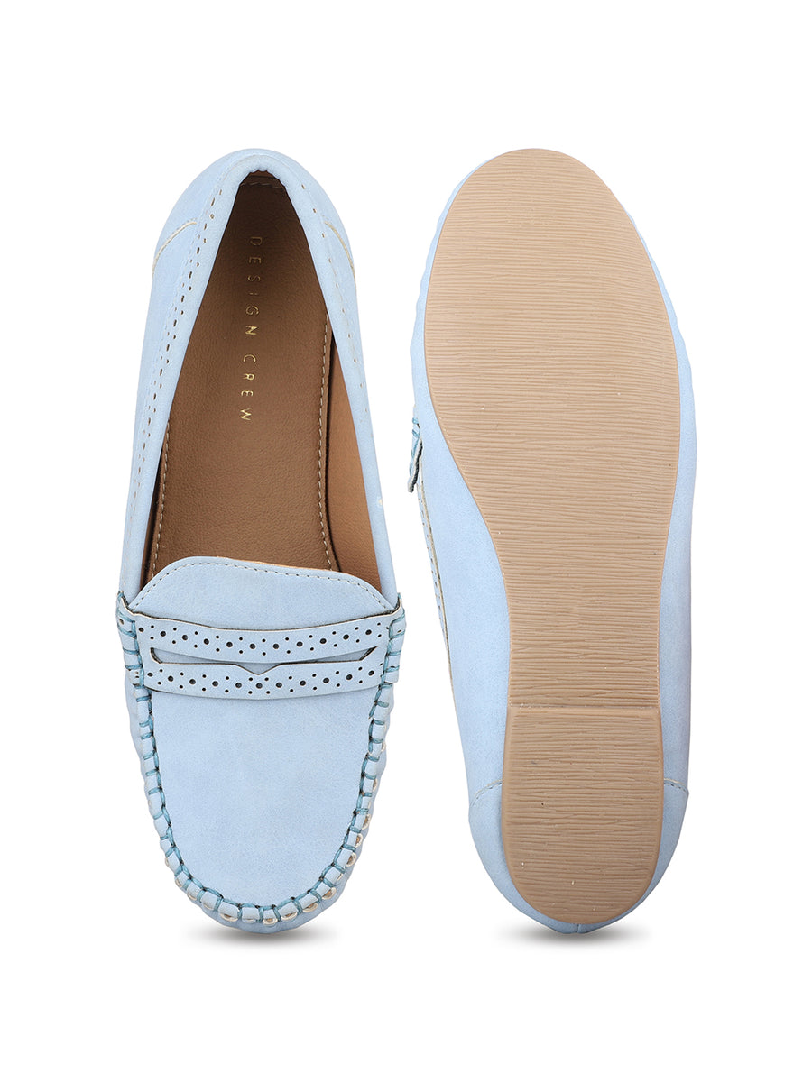 Classic Mocassins With Laser Details
