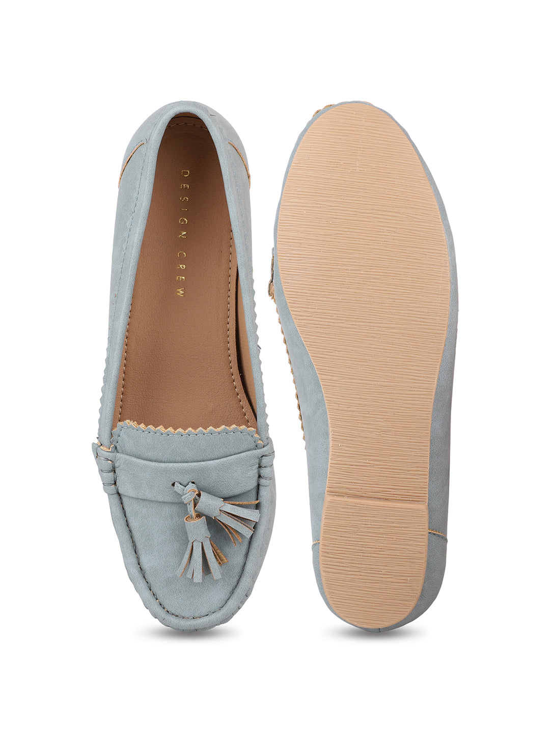 Faux Nubuck Mocassins With Tassels