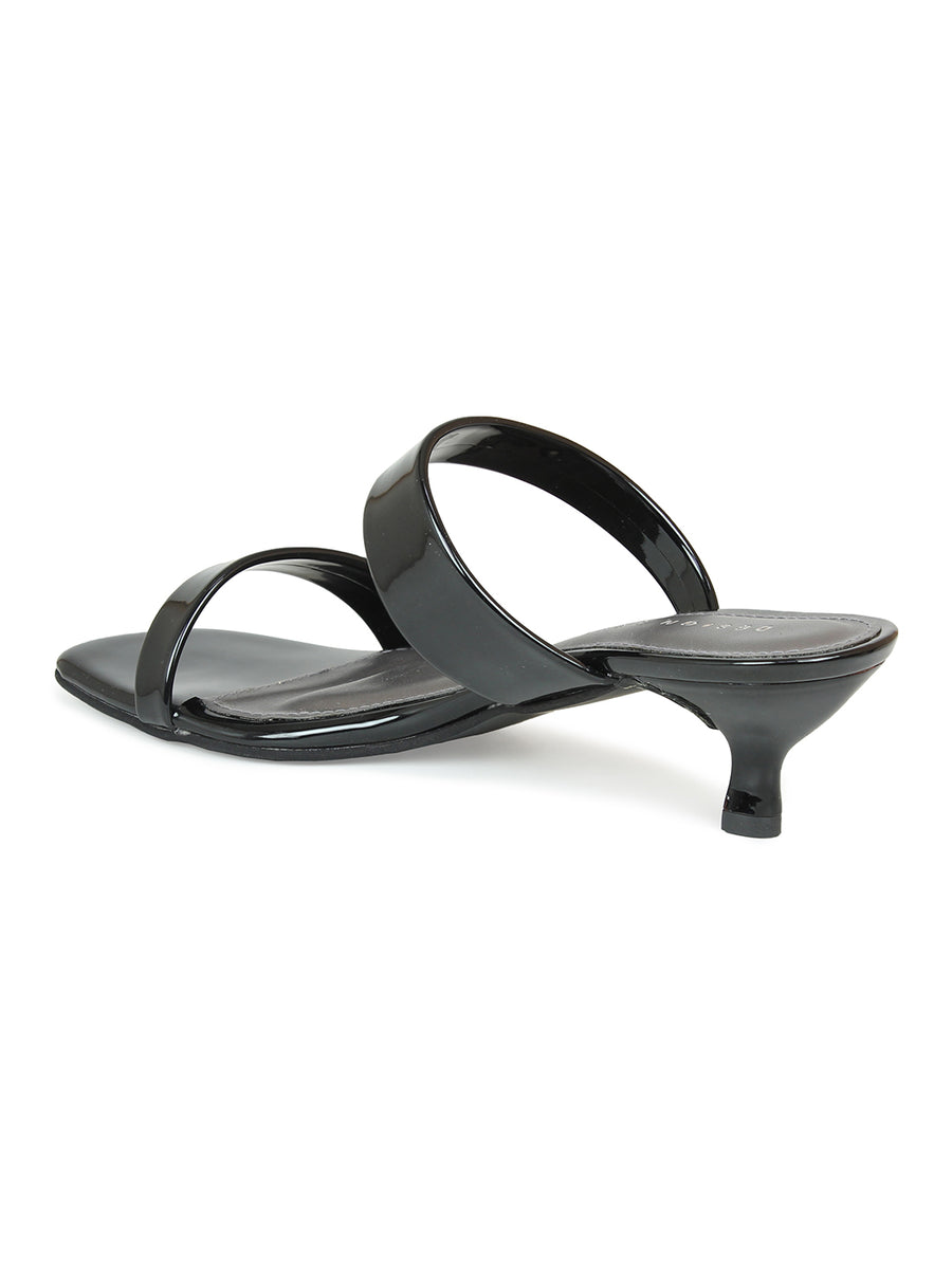 Slender Tapered Straps Slide Sandal