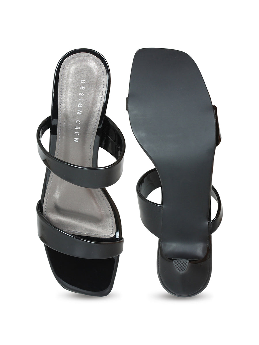 Slender Tapered Straps Slide Sandal