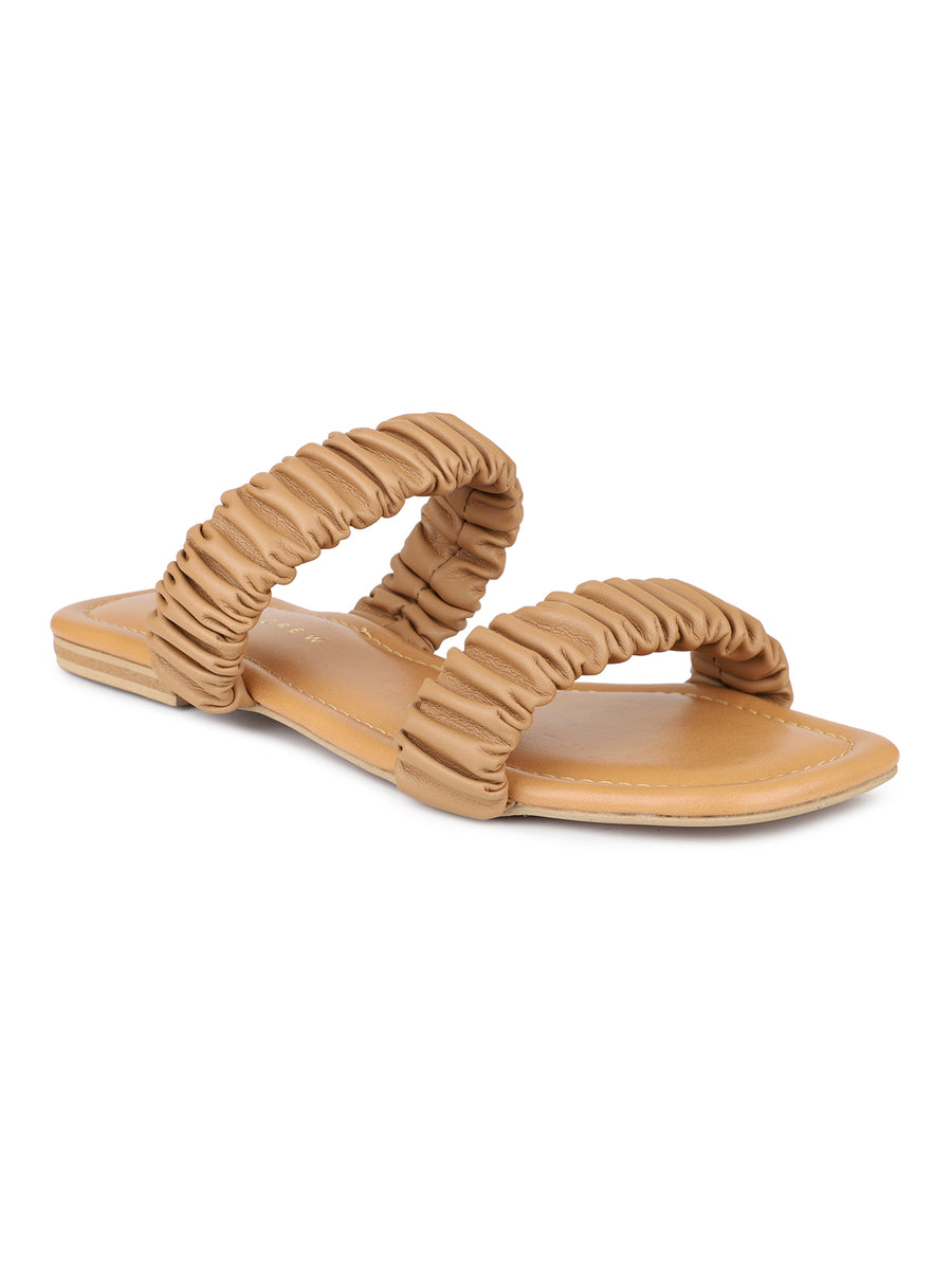 Ruched Slide Sandal