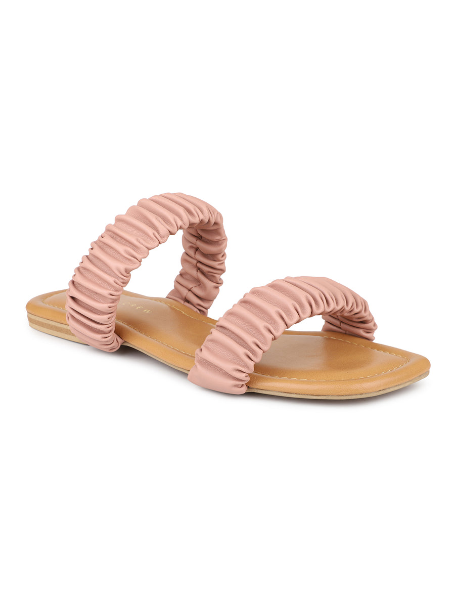 Ruched Slide Sandal