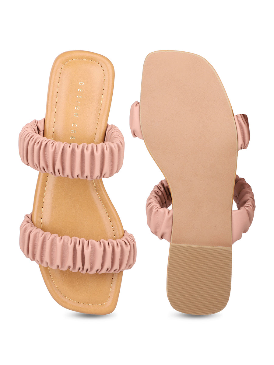 Ruched Slide Sandal