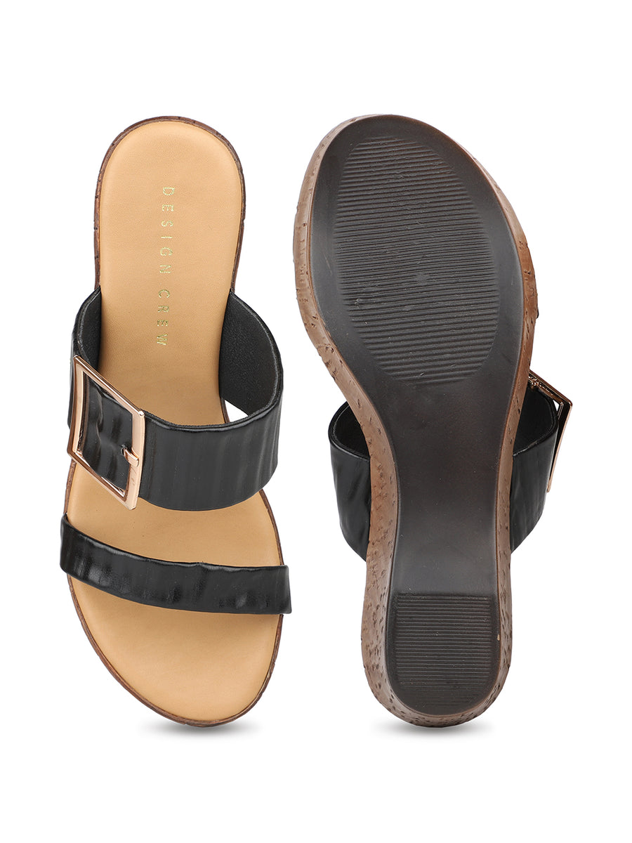 Platform Slide With Buckle Details