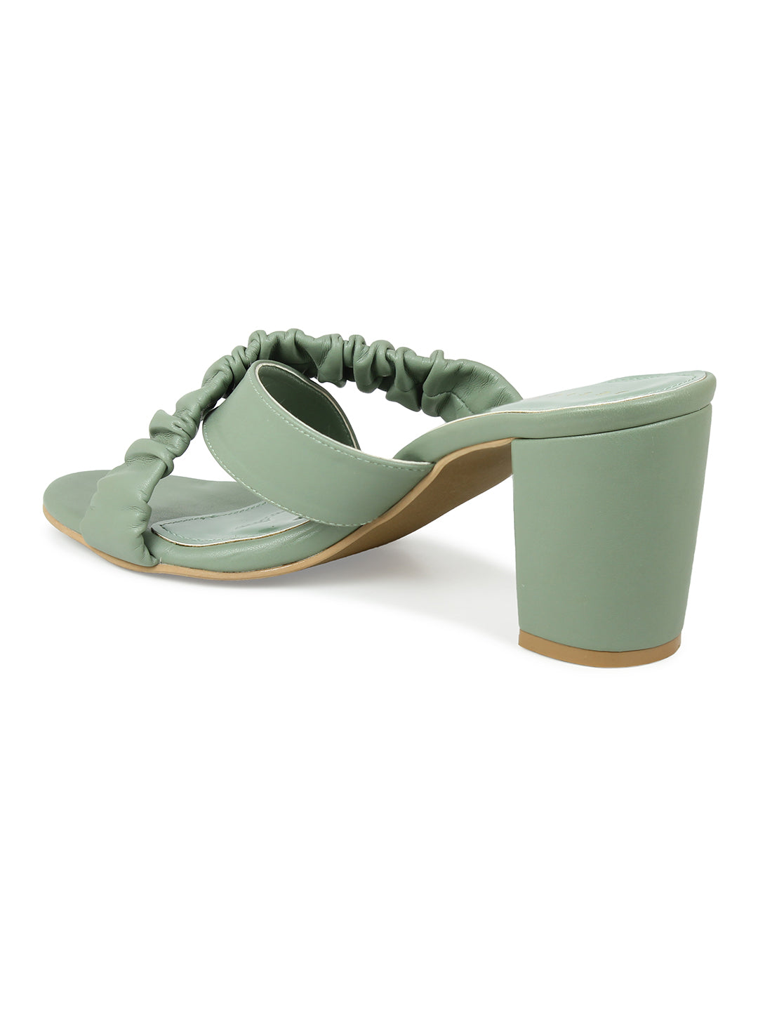 Criss Cross Ruched Slides