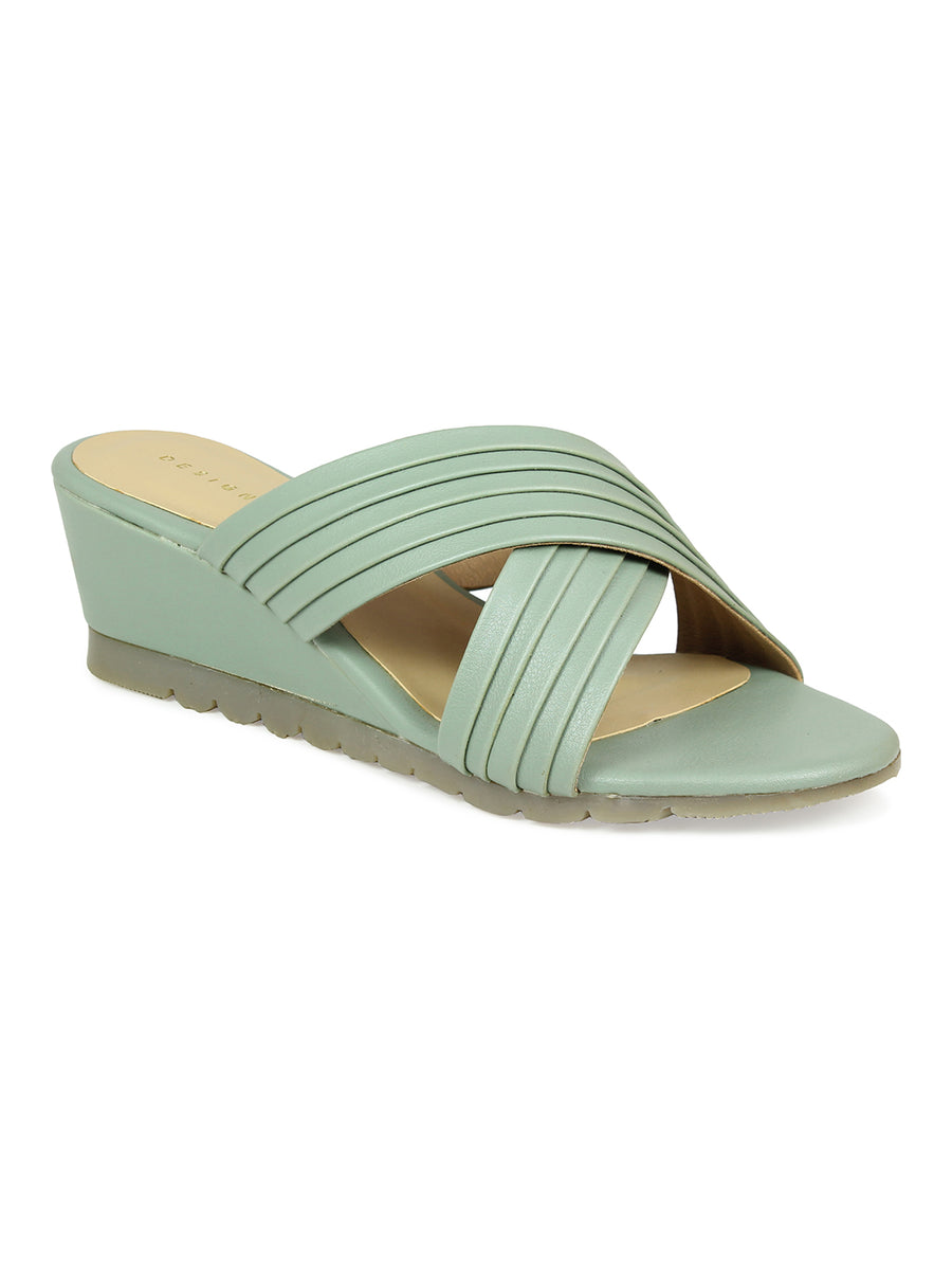 Crisscross Wedge Sandal