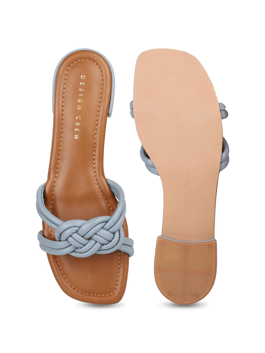 Knotted Bow Slide Sandal