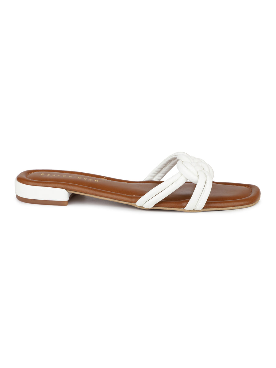 Knotted Bow Slide Sandal
